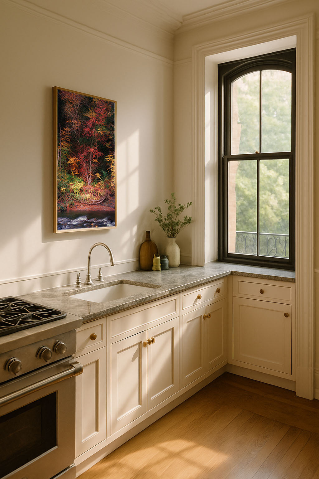 Autumn by the River in Vermont